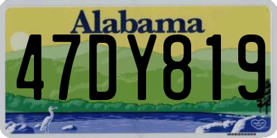 AL license plate 47DY819
