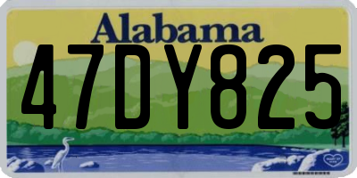AL license plate 47DY825