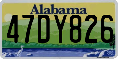 AL license plate 47DY826