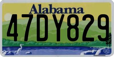 AL license plate 47DY829