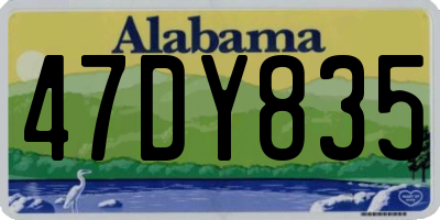 AL license plate 47DY835