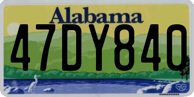 AL license plate 47DY840