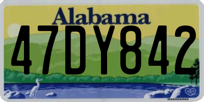 AL license plate 47DY842