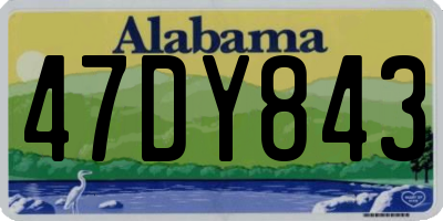 AL license plate 47DY843