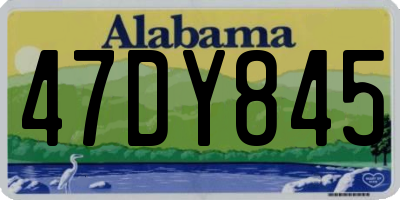 AL license plate 47DY845