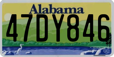 AL license plate 47DY846