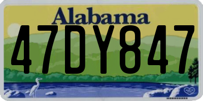 AL license plate 47DY847