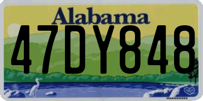 AL license plate 47DY848
