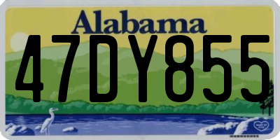 AL license plate 47DY855