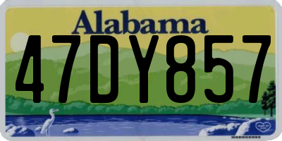 AL license plate 47DY857