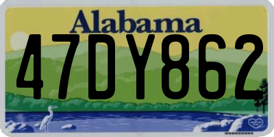 AL license plate 47DY862