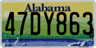 AL license plate 47DY863