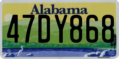 AL license plate 47DY868