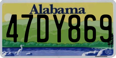 AL license plate 47DY869