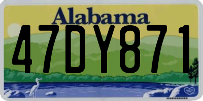 AL license plate 47DY871