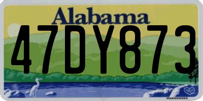 AL license plate 47DY873