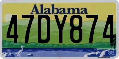 AL license plate 47DY874