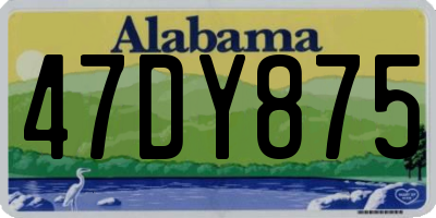 AL license plate 47DY875