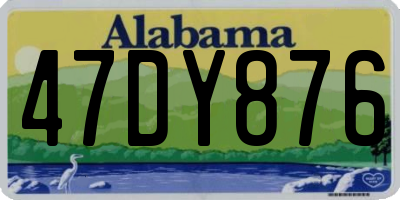 AL license plate 47DY876