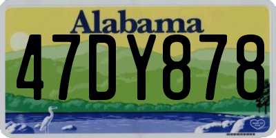 AL license plate 47DY878