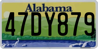 AL license plate 47DY879