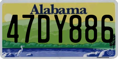 AL license plate 47DY886