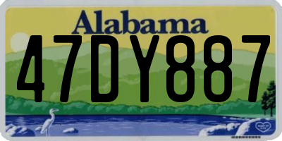 AL license plate 47DY887