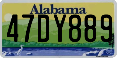 AL license plate 47DY889