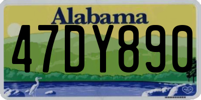 AL license plate 47DY890
