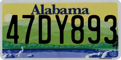 AL license plate 47DY893