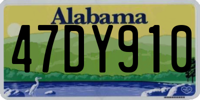 AL license plate 47DY910