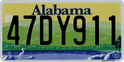 AL license plate 47DY911