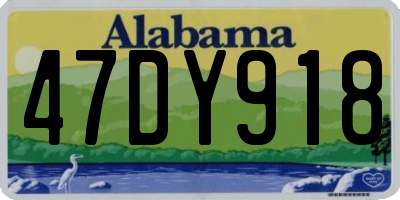 AL license plate 47DY918