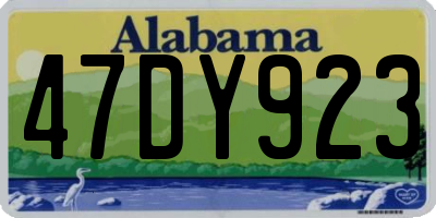 AL license plate 47DY923