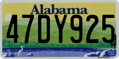 AL license plate 47DY925