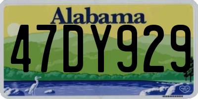 AL license plate 47DY929