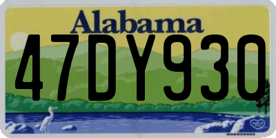 AL license plate 47DY930