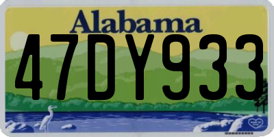 AL license plate 47DY933