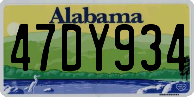 AL license plate 47DY934