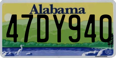 AL license plate 47DY940