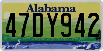 AL license plate 47DY942