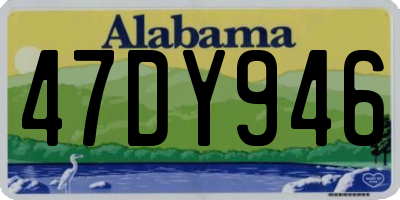 AL license plate 47DY946