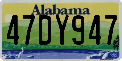 AL license plate 47DY947