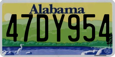 AL license plate 47DY954