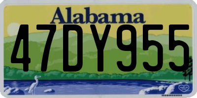 AL license plate 47DY955