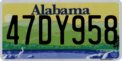 AL license plate 47DY958