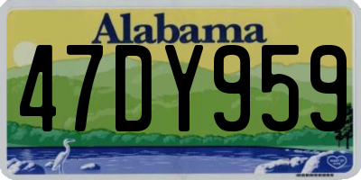 AL license plate 47DY959