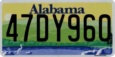 AL license plate 47DY960