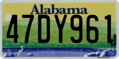 AL license plate 47DY961
