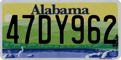 AL license plate 47DY962